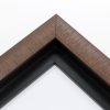 This brown with caramel stain floater frame, features a slight lifted curved profile with darken lines and natural wood finish.
Ideal for medium and large artworks. The clean modern lines and natural details of this frame make it the perfect fit for a wide variety of paintings, photos and giclee prints.