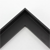 This small, L-shaped floating canvas frame in matte black features a simple flat face.
*Note: These solid wood, custom canvas floaters are for stretched canvas prints and paintings, and raised wood panels.