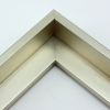 This simple, L-shape canvas floater frame features a .375 " face and deep, 1.625 " rabbet, finished with silver foil. The iridescent color varies slightly in different light, running from warm, muted gold to cool, opaque silver.
Display your favourite gallery wrapped Giclée print or painting with authentic, fine art style. These floater picture frames are ideal for medium and large canvases mounted on thick (1.5 " deep) stretcher bars.
*Note: These solid wood, custom canvas floaters are for stretched canvas prints and paintings, and raised wood panels.