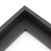 This simple, L-shape canvas floater frame features a .375 " face and deep, 1.625 " rabbet, finished with a classic matte black.
Display your favourite gallery wrapped Giclée print or painting with authentic, fine art style. These floater picture frames are ideal for medium and large canvases mounted on thick (1.5 " deep) stretcher bars.
*Note: These solid wood, custom canvas floaters are for stretched canvas prints and paintings, and raised wood panels.