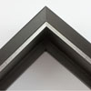 This deep, L-shape floating canvas frame features a glossy black, textured face with a brushed silver lip and deep, 1.75 " rabbet. The 45 degree angle of the face creates depth around the mounted canvas.
Display your favourite gallery wrapped Giclée print or painting with authentic, fine art style. This floater frame is ideal for medium to extra large canvases mounted on thick (1.5 " deep) stretcher bars.
*Note: These solid wood, custom canvas floaters are for stretched canvas prints and paintings, and raised wood panels.