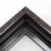 This solid wood canvas floater frame features a high shine, deep walnut finish with striped wood grain detailing on the outside edge and topmost face. The inside step and base are a glossy black.
Display your favourite gallery wrapped Giclée print or painting with authentic, fine art style. This floater frame is ideal for small to extra large canvases mounted on thick (1.5 " deep) stretcher bars.
*Note: These solid wood, custom canvas floaters are for stretched canvas prints and paintings, and raised wood panels.